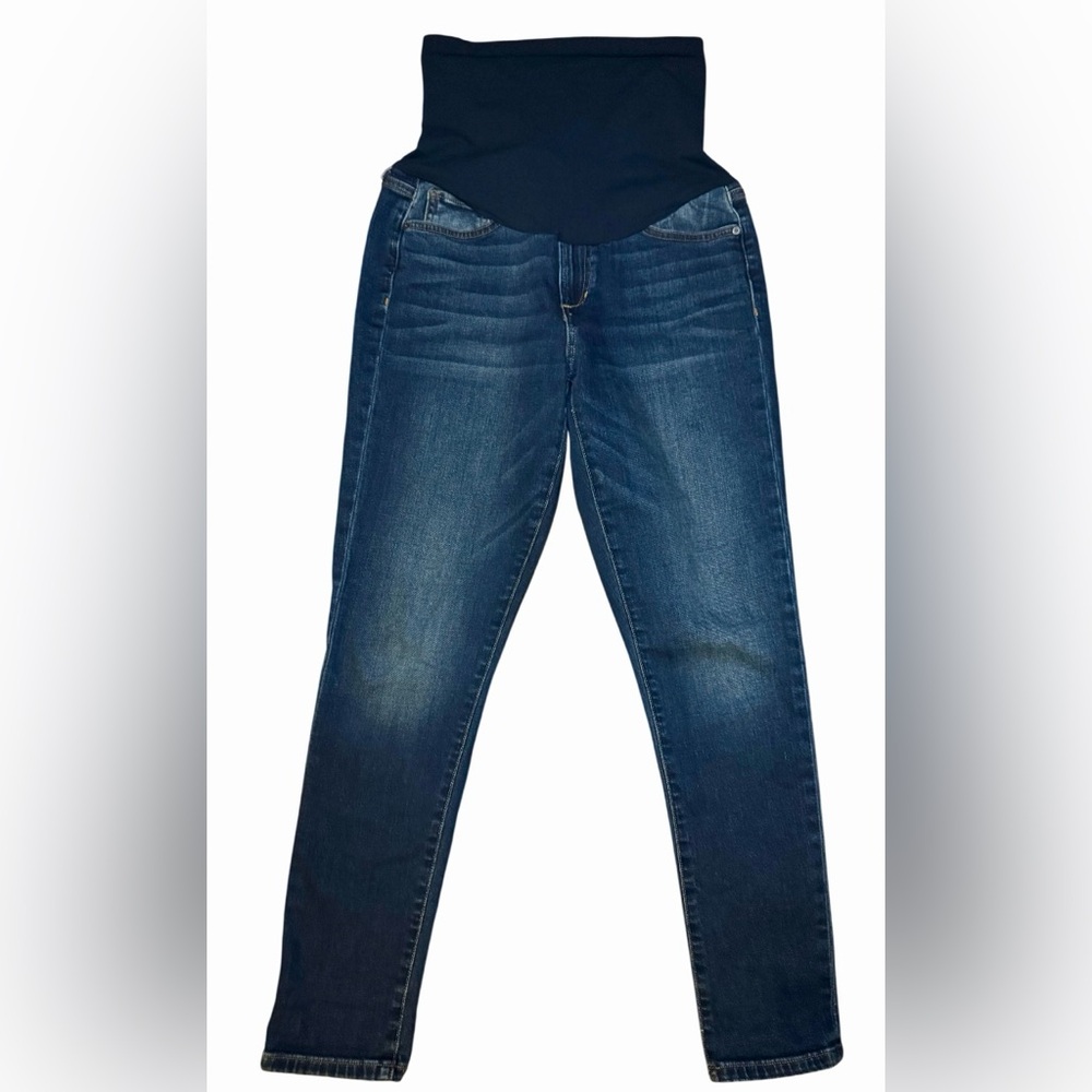 Joe's Jeans Dark Blue Maternity Women’s skinny Jeans with Overband Sz 29 NWOT - Picture 3 of 12